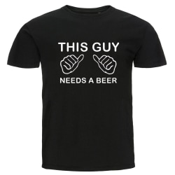 T-paita - Tämä kaveri tarvitsee olutta Black Storlek M
