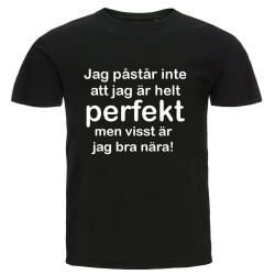 T-shirt - Jag påstår inte att jag är helt perfekt Black L