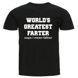 T-shirt - World's greatest farter oops I mean father Black XL