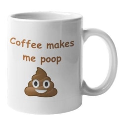 Mugg - Emoji, Coffee makes me poop