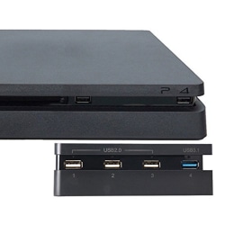 PS4 Slim Gaming Console HUB, 4 USB -portar Hub för PS