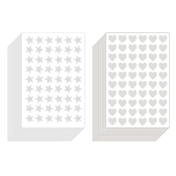 1080pcs, Star and Hearts Stickers