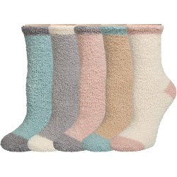 Fuzzy Socks Slipper Socks Mysiga strumpor, 5 par