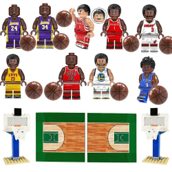 För Nba Basket Byggkloss Set Minifigur Leksak För Barn