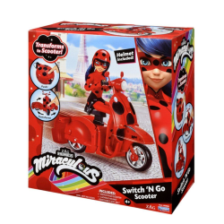 Miraculous Switch n Go Transforming Scooter multifärg