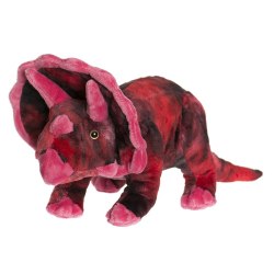 Teddy Dino Stor Röd Triceratops multifärg
