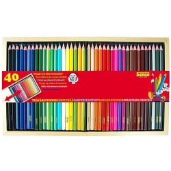 Sense Träfärgpennor 40-pack i ask multifärg