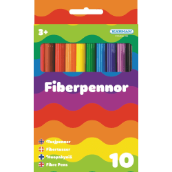 Fiberpennor 10st multifärg