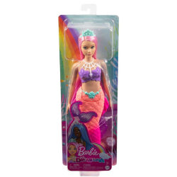 Barbie Dreamtopia Sjöjungfru Rosa hår Turkos tiara HGR09 multifärg
