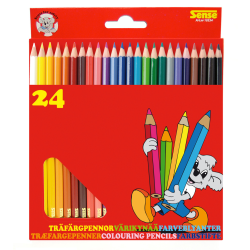 Sense Träfärgpennor 24-pack multifärg