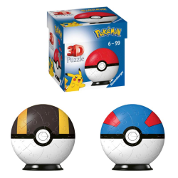 Pokémon Pusselboll Pokeball 55 bitar multifärg