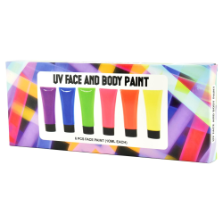 UV-ansiktsfärg i tub 6-pack multifärg