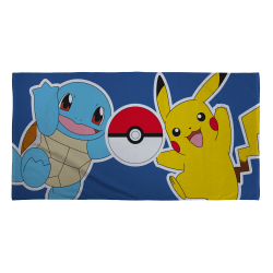 Pokemon Handduk 70x140 cm Pikachu & Squirtle multifärg