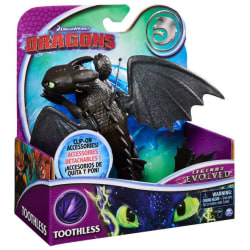 Dragons Basic Legends Toothless med Clip-on tillbehör multifärg