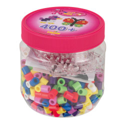 Hama Maxi Pärlor och pärlplattor i burk 400 st Rosa multifärg