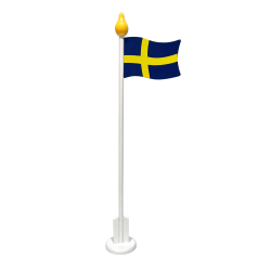 Bordsflagga 30 cm trä flagga Sverige multifärg