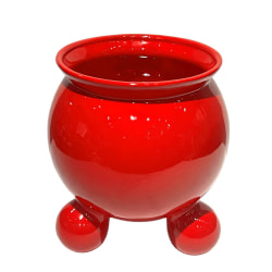 Kruka Kula röd keramik 21 cm Röd