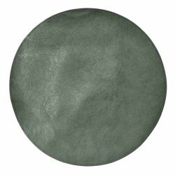 Underlägg Läder/skinnlook Grön Runda 4-pack Tablett Grön