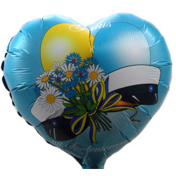 Student Foil balloon 45cm ilmapallo sydän Blue