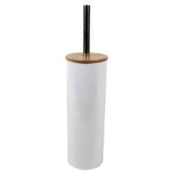 Toalettbørsteholder hvit laken / bambus White