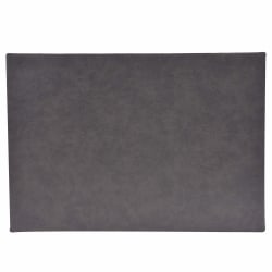 Underlägg Läder / skinn look grå 43x30 cm 4-pack Tablett grå
