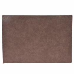 Underlägg Läder / skinn look grå/brun 43x30 cm 4-pack Tablett Brun