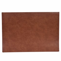 Underlägg Läder / skinn look brun 43x30 cm 4-pack Tablett Brun