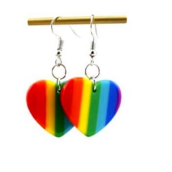Örhänge Regnbåge Par Hjärta Pride HBTQ multifärg