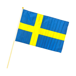 Flagga på träpinne 30x45 cm multifärg
