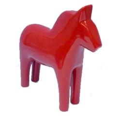 Dala hevonen punainen 16cm Red