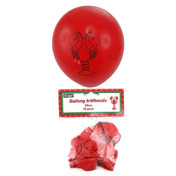 Ballonger Kräftskiva Röda 10-pack Röd