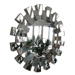 Spegel Rund vägg silver 39cm Silver