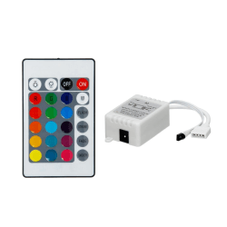 IR-fjärrkontroll med 24 knappar för 9W RGB-lampor