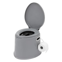 ECD Germany Camping toalett 5 liter bärbar, med toalettpapper, grå