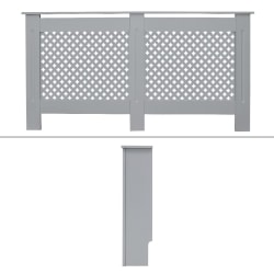 ML Design Radiator Trim med Honeycomb Pattern 152x19X82cm Grå grå