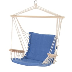 ECD Germany Design hängande stol extremt bekväm 6 cm tjock Blå