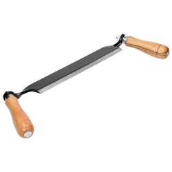 Dragkniv med trähandtag och bladskydd 254 mm rakt
