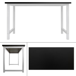 ML-Design skrivbord datorbord 120x60x74,5 cm trä svart och vitt Svart