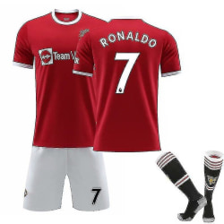 Cristiano Ronaldo #7 Manchester United fotbollströja set21/22 24 (130-140Cm)