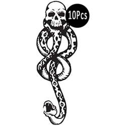 10-pack Snake Skull Black Label Death Eater tillfälliga tatueringar