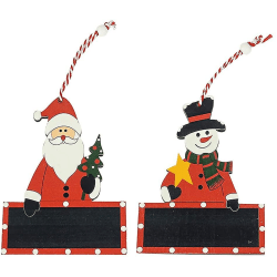 2 stycken hängande jultomtedekorationer