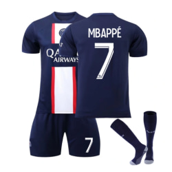 22-23 Paris Saint Germain fotbollströja för barn nr 7 Mbappé 7 26