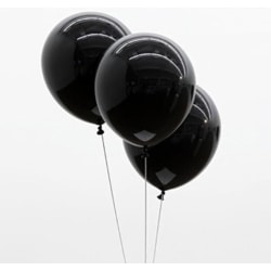 20-pack ballonger svarta, perfekt till bröllop, nyår, kalas