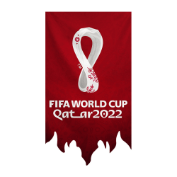 VM 2022 Qatar Emblem Jubileumsartiklar Flagga 3