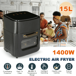 15L 1400W Air Fryer för hushållsbruk 360° Surroundvärme LCD