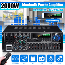 600W 2CH bluetooth stereoförstärkare HiFi LED digital mottagare Type B 600W 220V (No Balanced mixer)