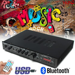 110/220V 5-kanals bluetooth HiFi Stereo Power Black EU Plug