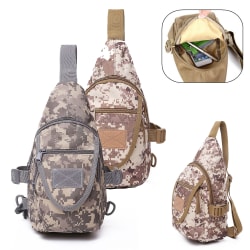 Justerbar Tactical Sling Chest Bag Assault Pack Messenger Camouflage