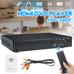 1080P Full HD LCD DVD-spelare Kompakt 6-regions stereovideo