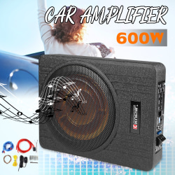 600W 12V 10'' Active Car Amplifier Slim Woofer-högtalare 600W Car Subwoofer